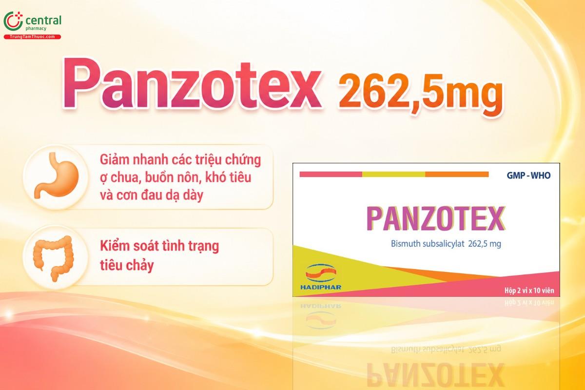 Chỉ định của thuốc Panzotex 262,5mg