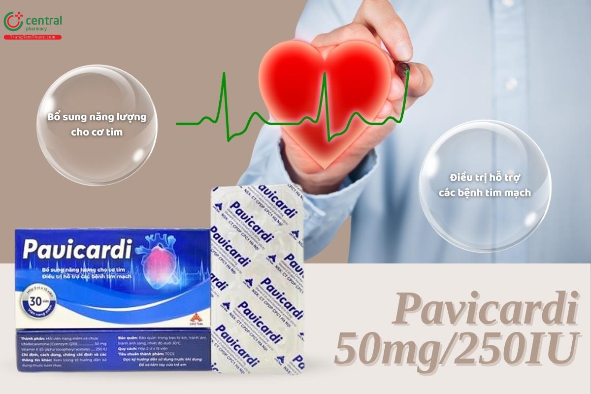 Tác dụng của thuốc Pavicardi 50mg/250IU