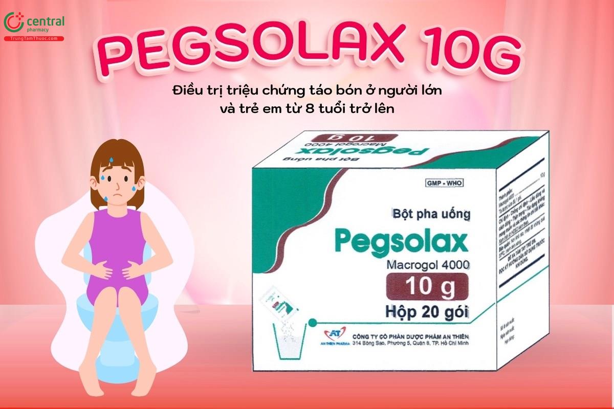Thuốc Pegsolax 10g điều trị triệu chứng táo bón