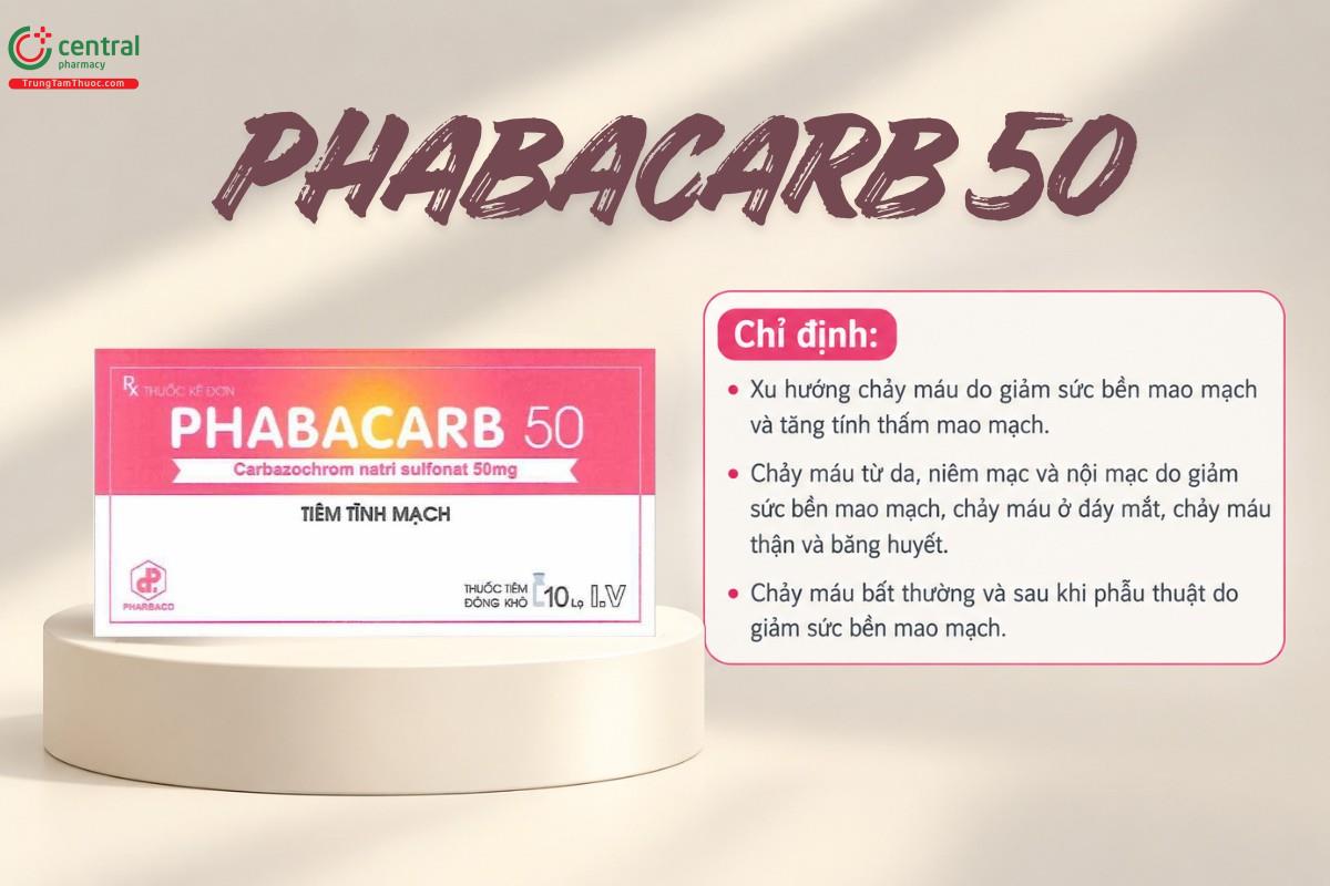 Chỉ định của thuốc Phabacarb 50