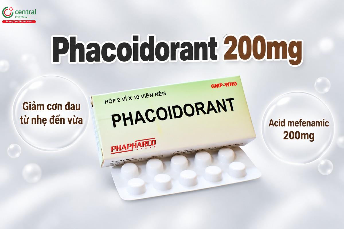 Chỉ định của thuốc Phacoidorant 200mg