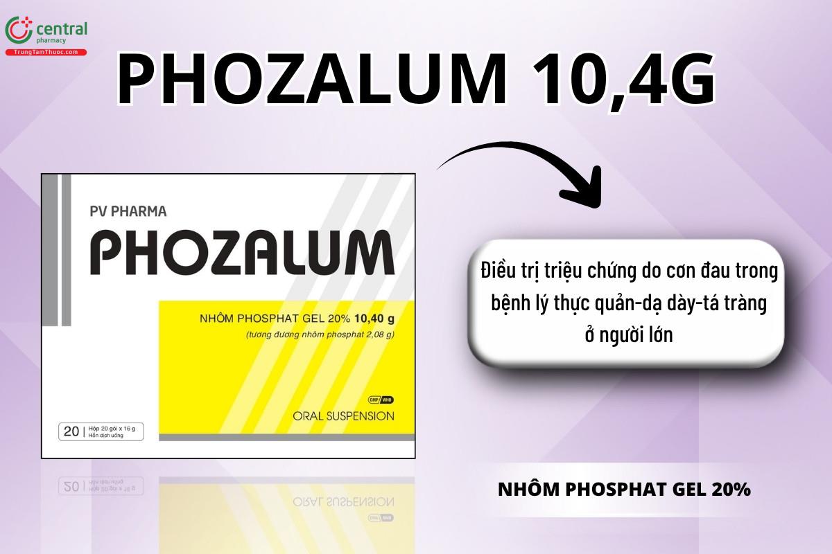 Chỉ định của thuốc Phozalum 10,4g