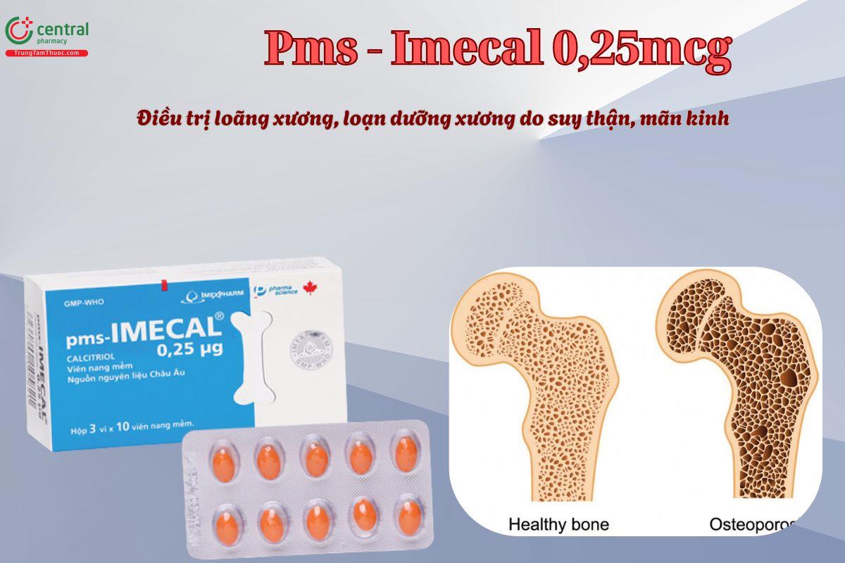 Thuốc Pms - Imecal 0,25mcg điều trị loãng xương do mãn kinh