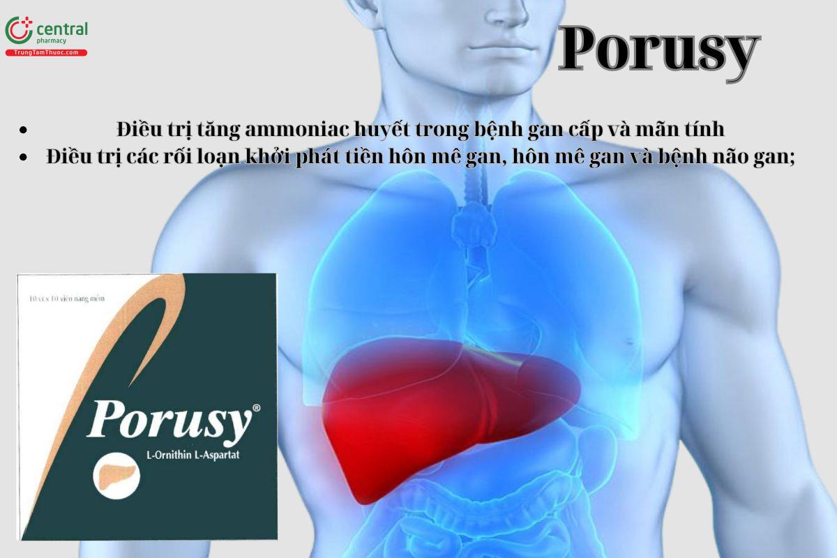Thuốc Porusy điều trị hôn mê gan, bệnh não gan