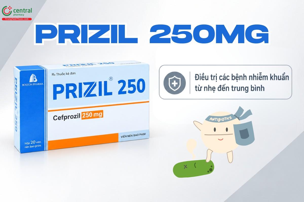 Chỉ định của thuốc Prizil 250mg