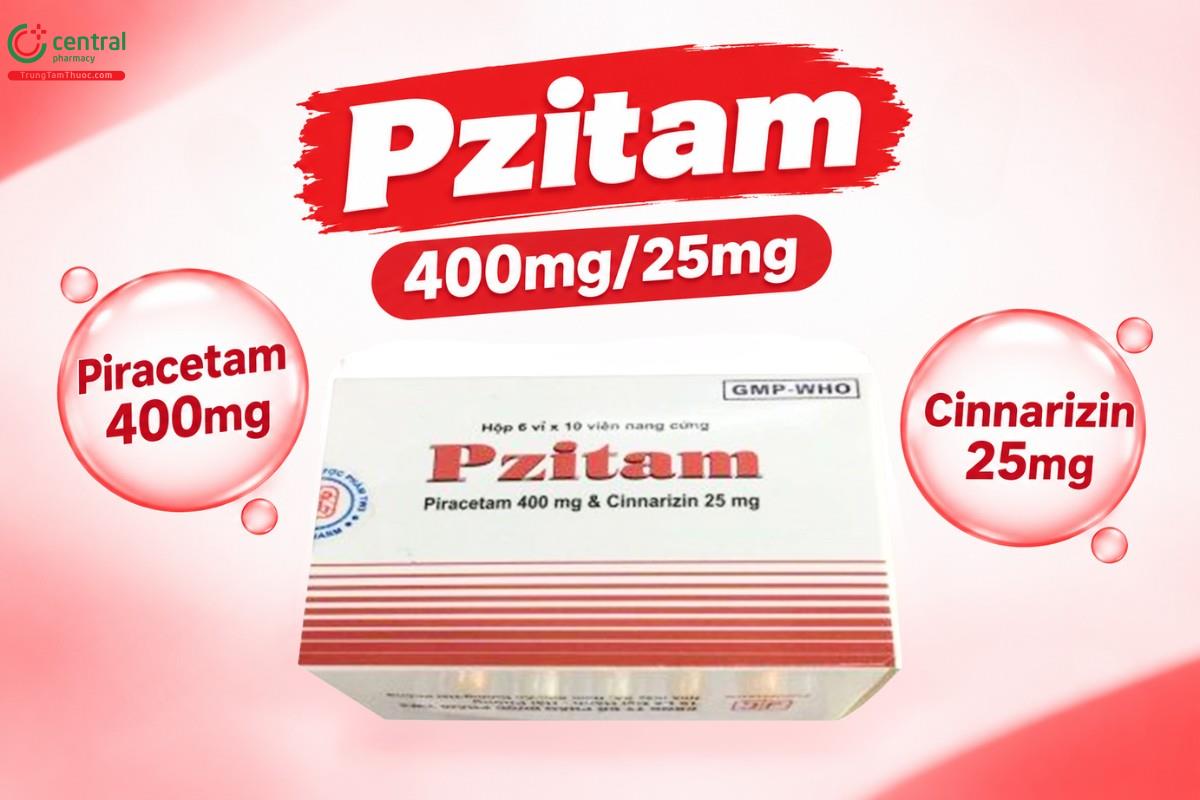 Thành phần chính của thuốc Pzitam 400mg/25mg