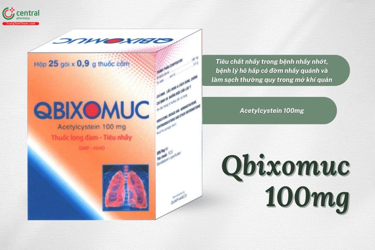 Chỉ định của thuốc Qbixomuc 100mg