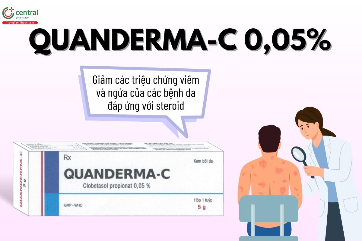 Chỉ định của thuốc Quanderma-C 0,05%