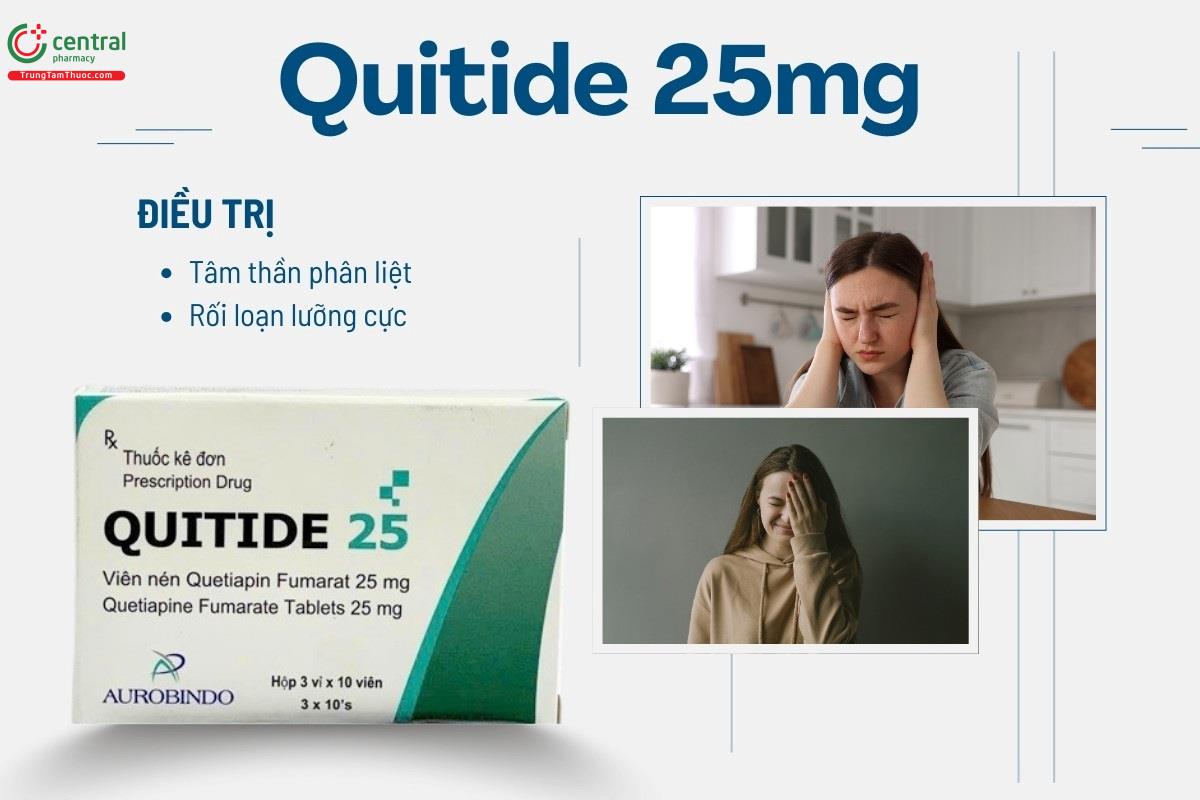 Chỉ định của thuốc Quitide 25mg