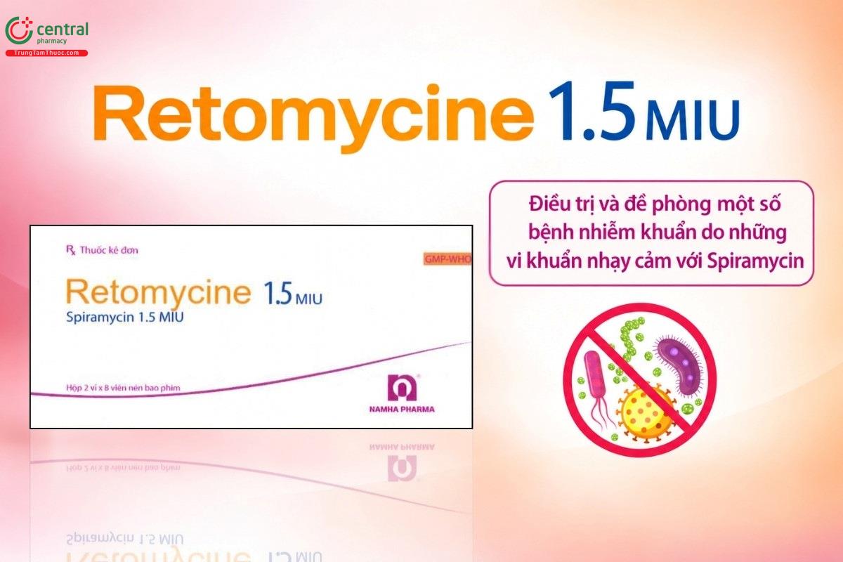 Chỉ định của thuốc Retomycine 1.5MIU