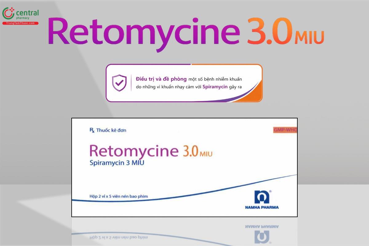Chỉ định của thuốc Retomycine 3.0MIU