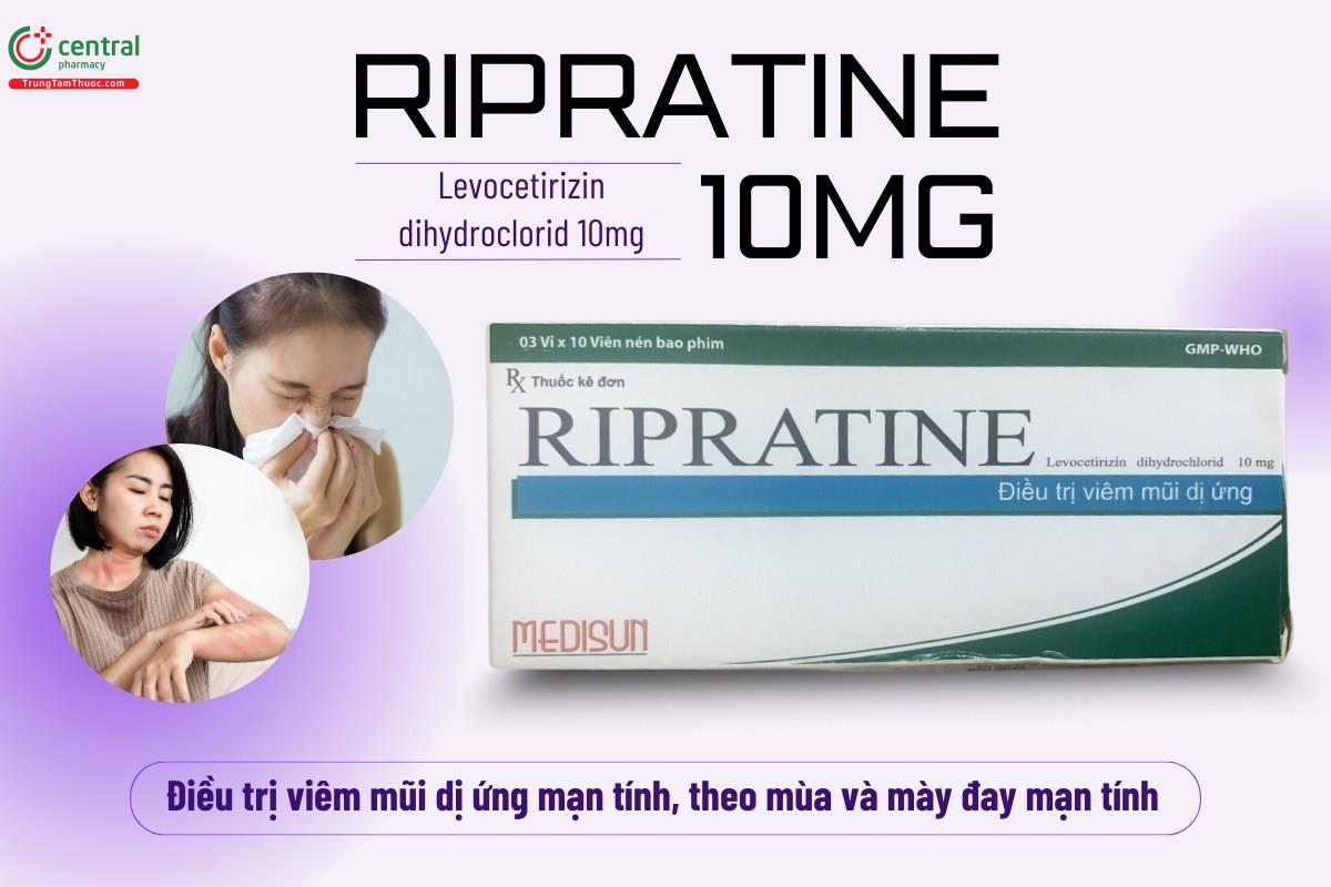 Thuốc Ripratine 10mg điều trị viêm mũi dị ứng