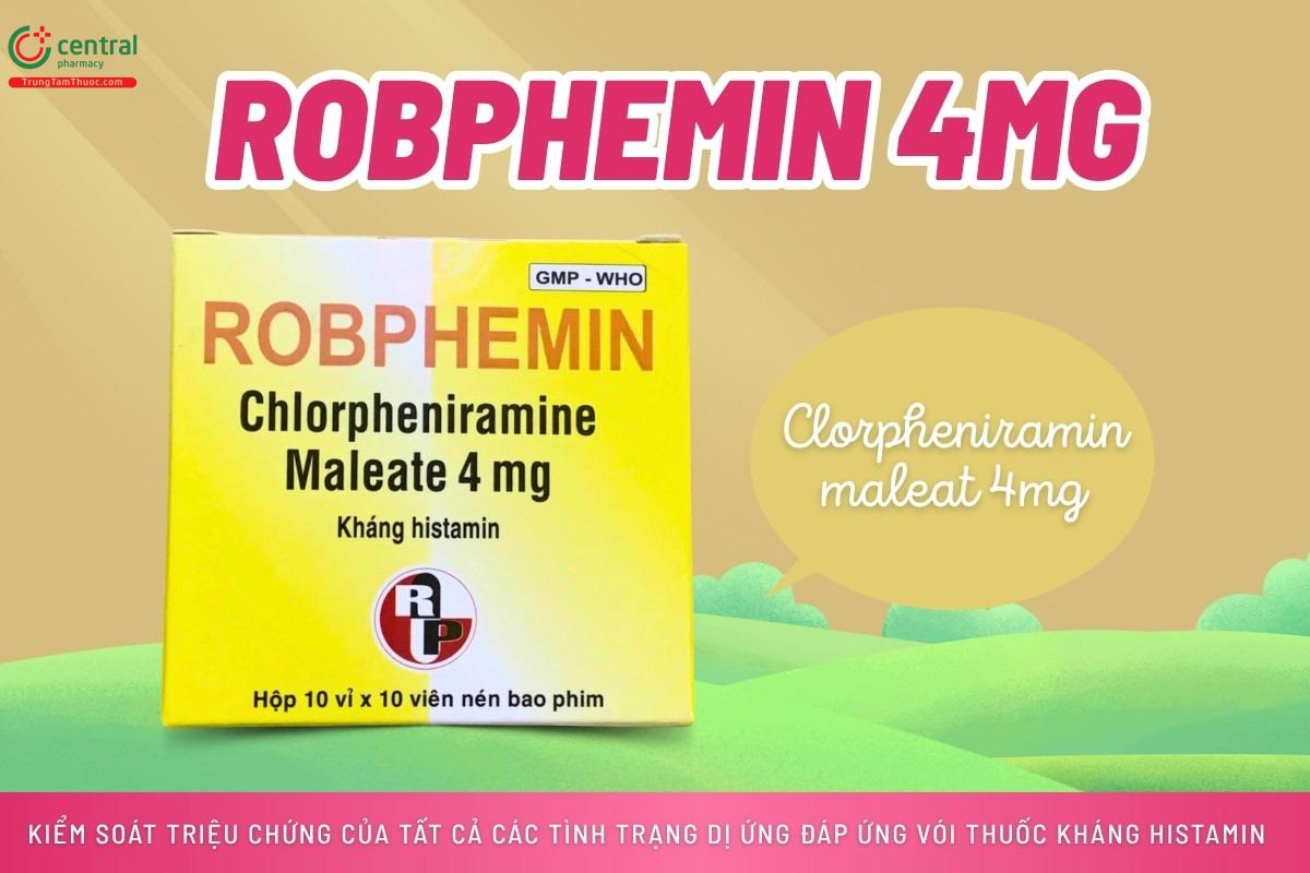 Chỉ định của thuốc Robphemin 4mg