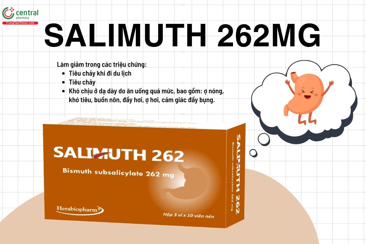 Chỉ định của thuốc Salimuth 262mg