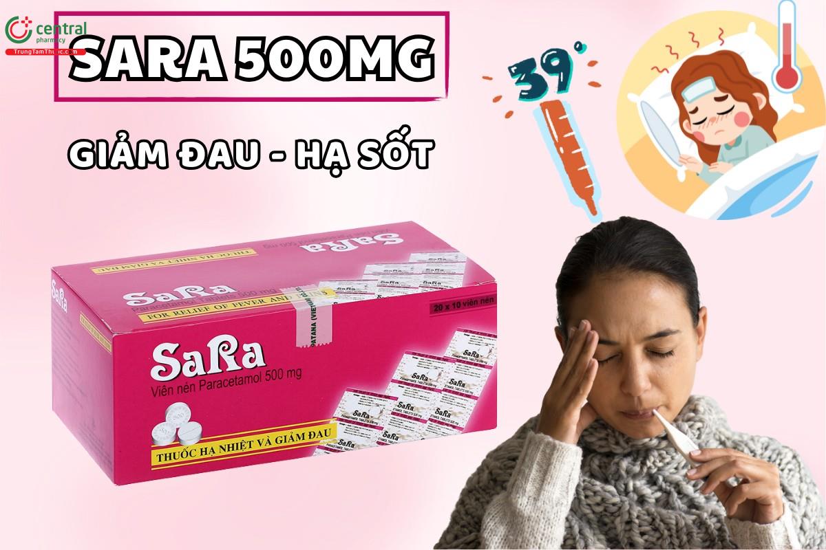 Thuốc giảm đau hạ sốt Sara 500mg 