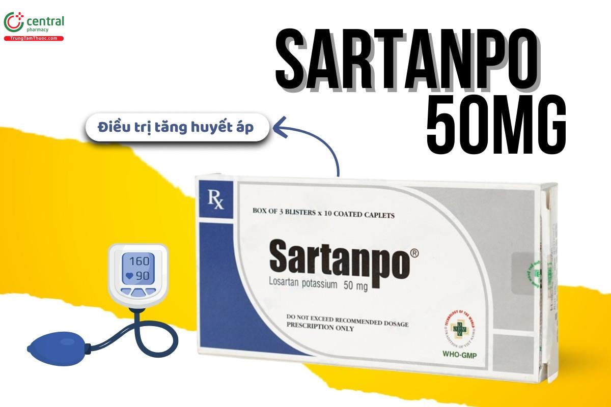 Thuốc Sartanpo 50mg điều trị tăng huyết áp