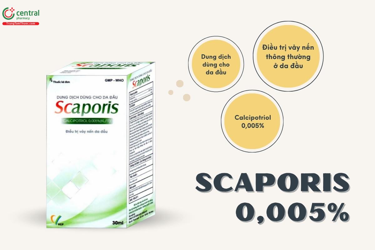 Thuốc Scaporis 0,005% điều trị bệnh vảy nến thông thường trên da đầu