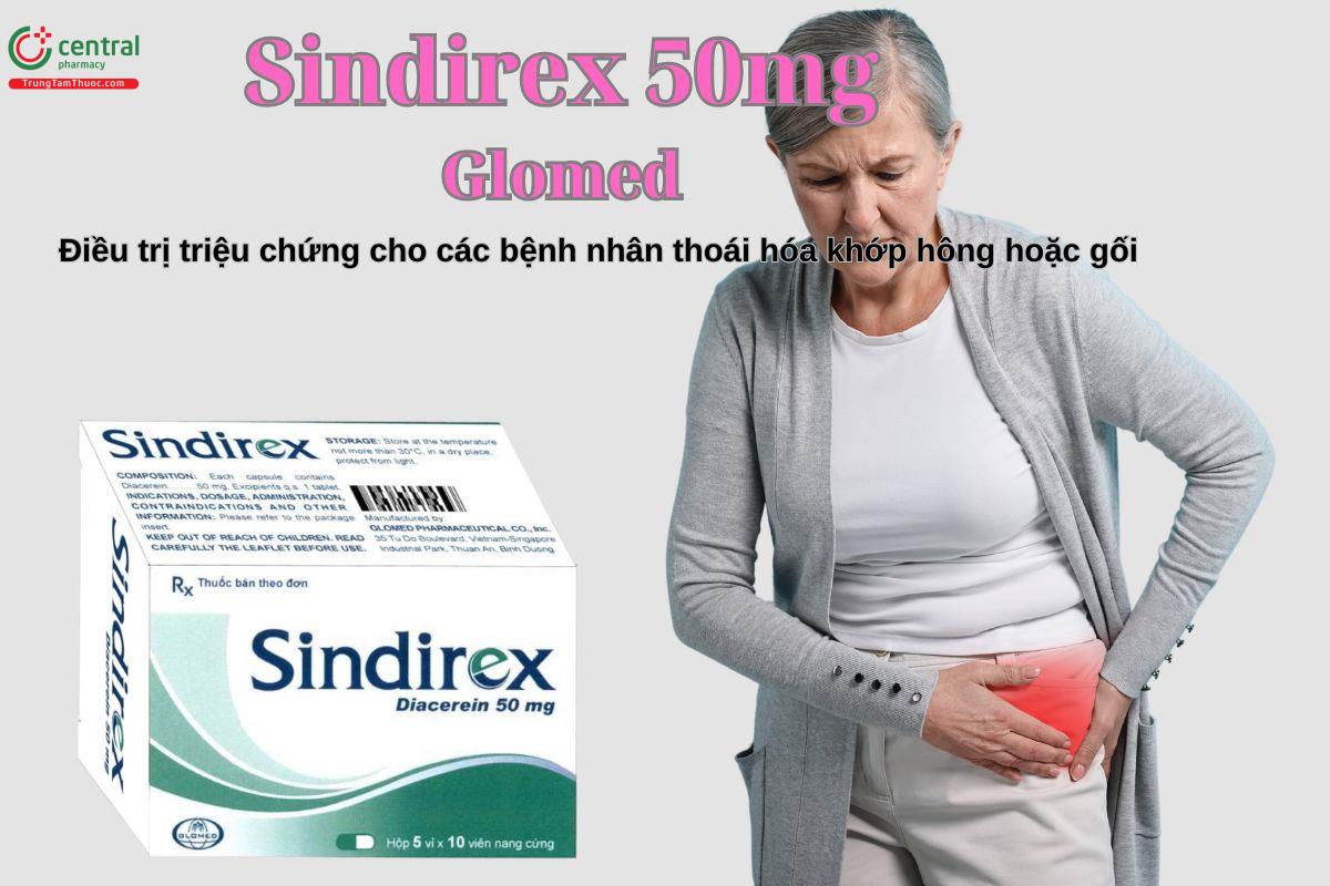 Thuốc Sindirex 50mg Glomed điều trị thoái hoá khớp gối, khớp hông