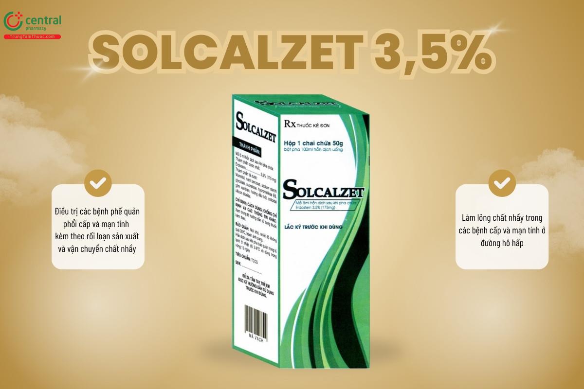 Chỉ định của thuốc Solcalzet 3,5%