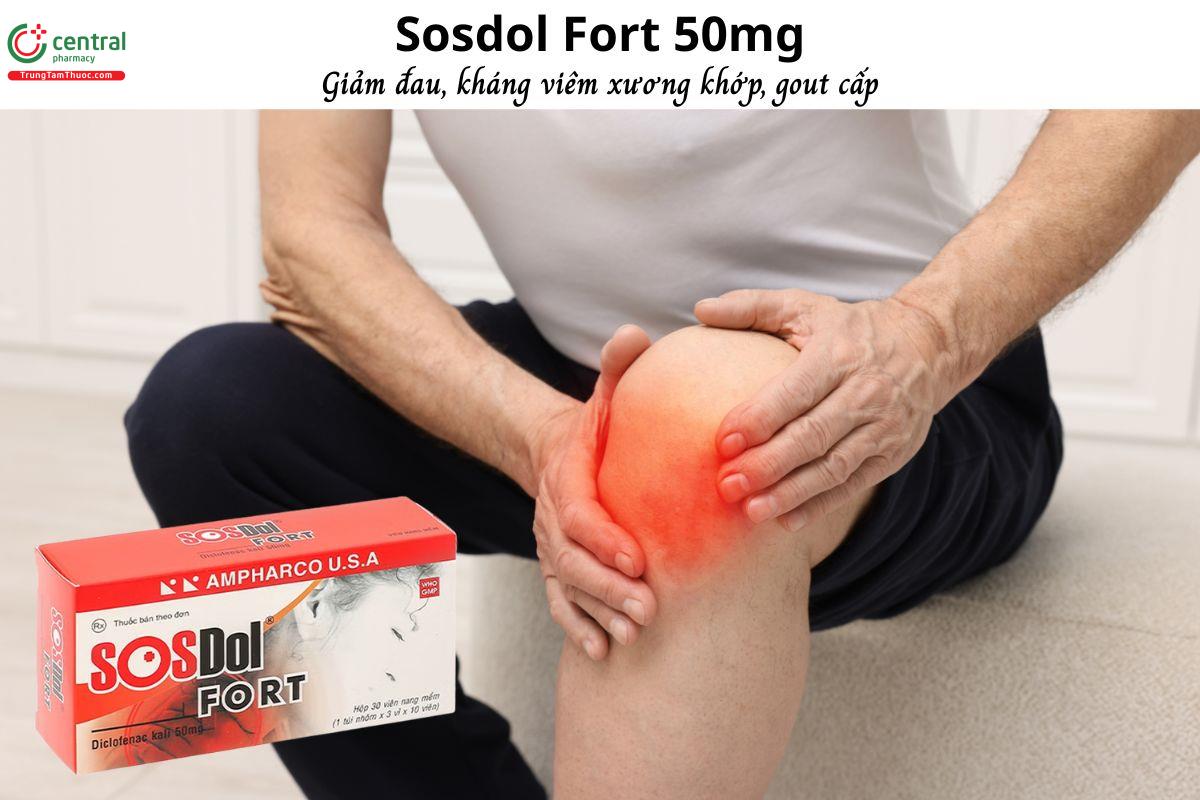 Thuốc Sosdol Fort 50mg - Điều trị ngắn hạn cho trường hợp viêm đau cấp tính