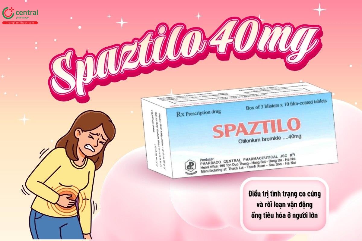 Chỉ định của thuốc Spaztilo 40mg