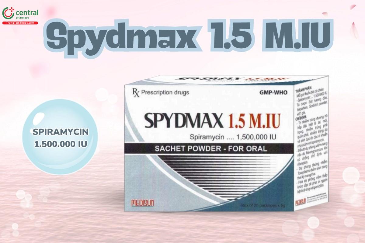 Thuốc Spydmax 1.5 M.IU có chứa hoạt chất Spiramycin