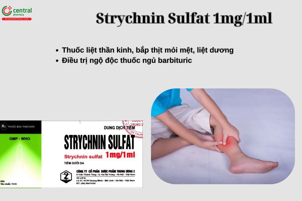 Thuốc Strychnin Sulfat 1mg/1ml Dopharma điều trị bệnh bại liệt 