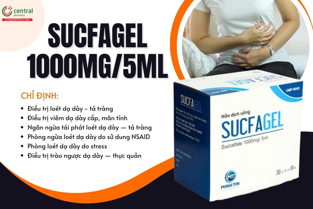 Chỉ định của thuốc Sucfagel 1000mg/5ml