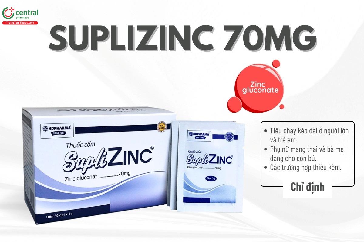 Chỉ định của thuốc Suplizinc 70mg