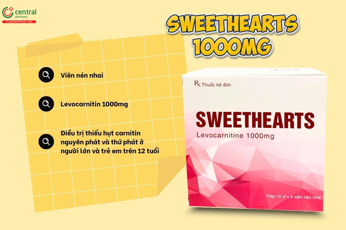 Chỉ định của thuốc Sweethearts 1000mg