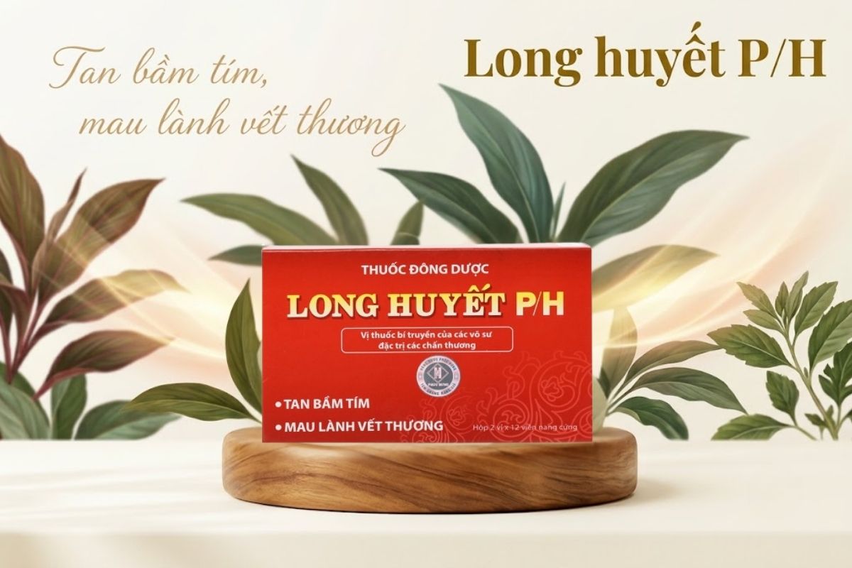Long Huyết P/H - Thuốc đông dược làm tan máu bầm