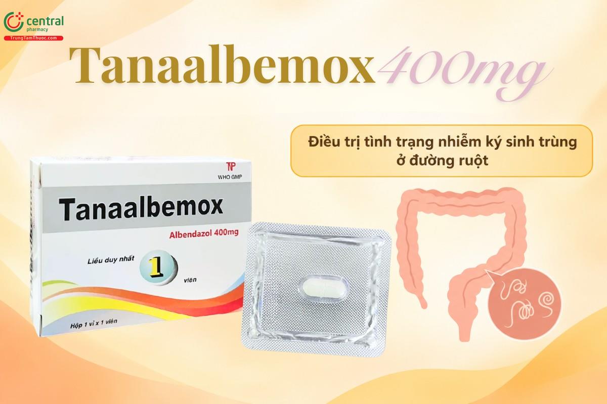 Chỉ định của thuốc Tanaalbemox 400mg