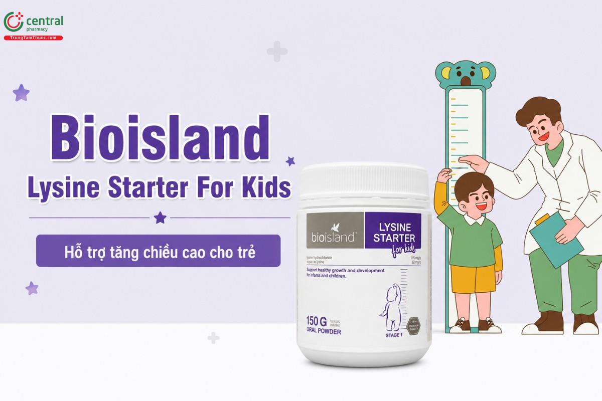 Bio Island Lysine Starter For Kids tạo nền tảng xương khớp chắc khỏe cho bé