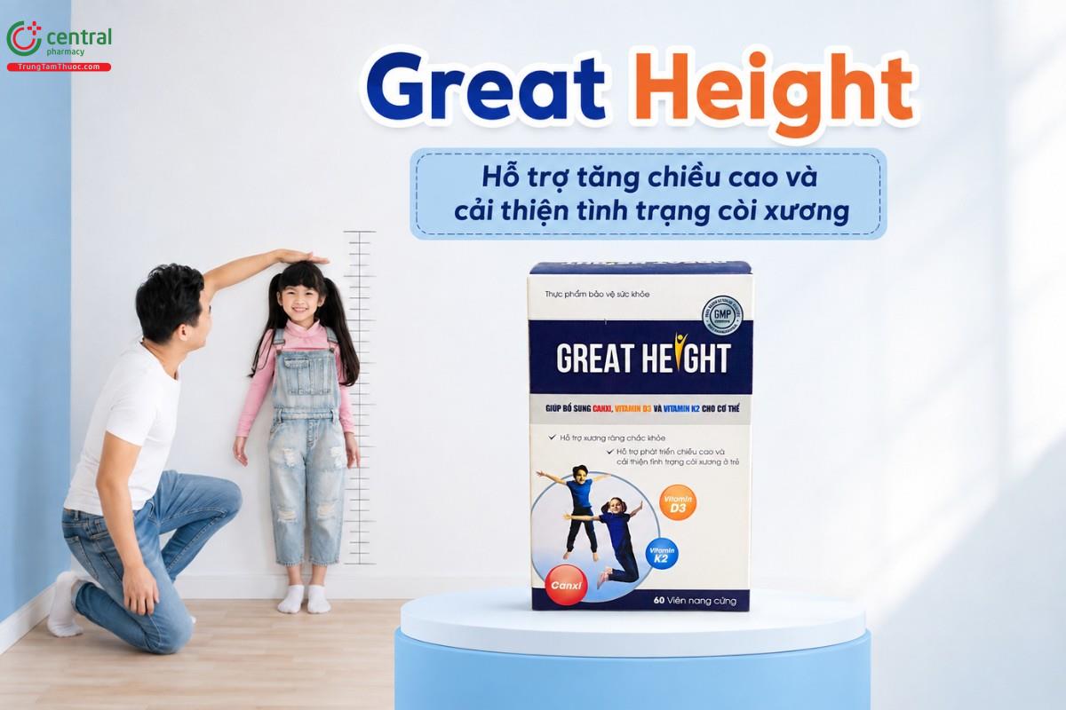 Great Height cho xương khớp chắc khỏe, dẻo dai