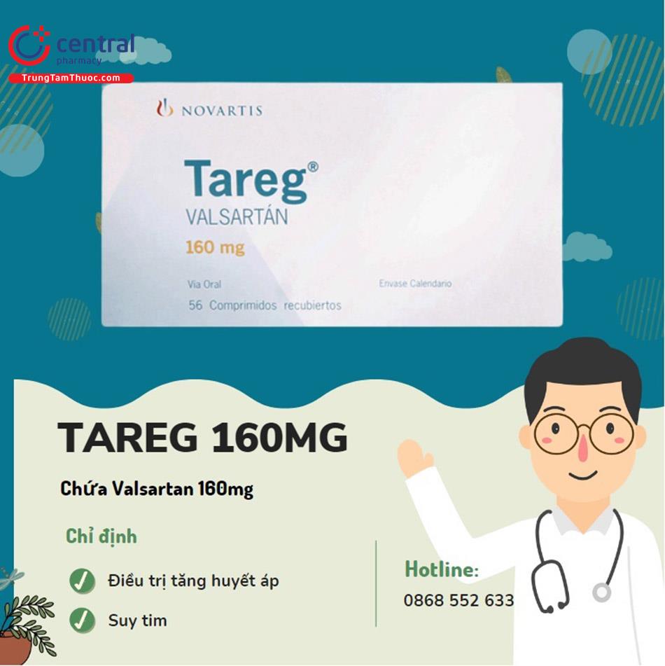 Thuốc Tareg chỉ định cho bệnh nhân tăng huyết áp