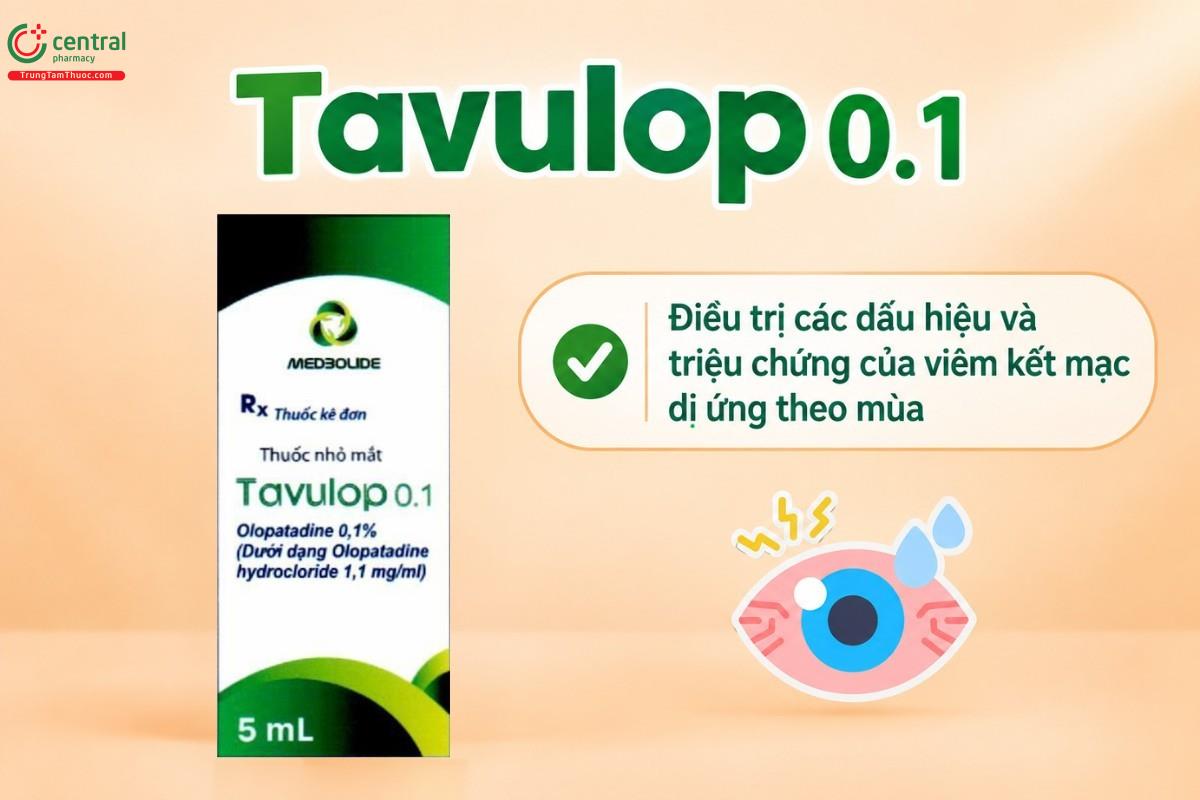 Chỉ định của thuốc Tavulop 0.1