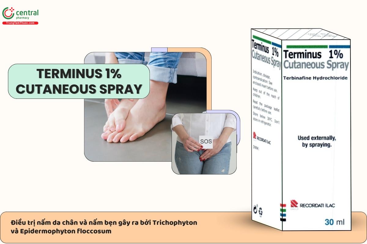 Chỉ định của thuốc Terminus 1% Cutaneous Spray