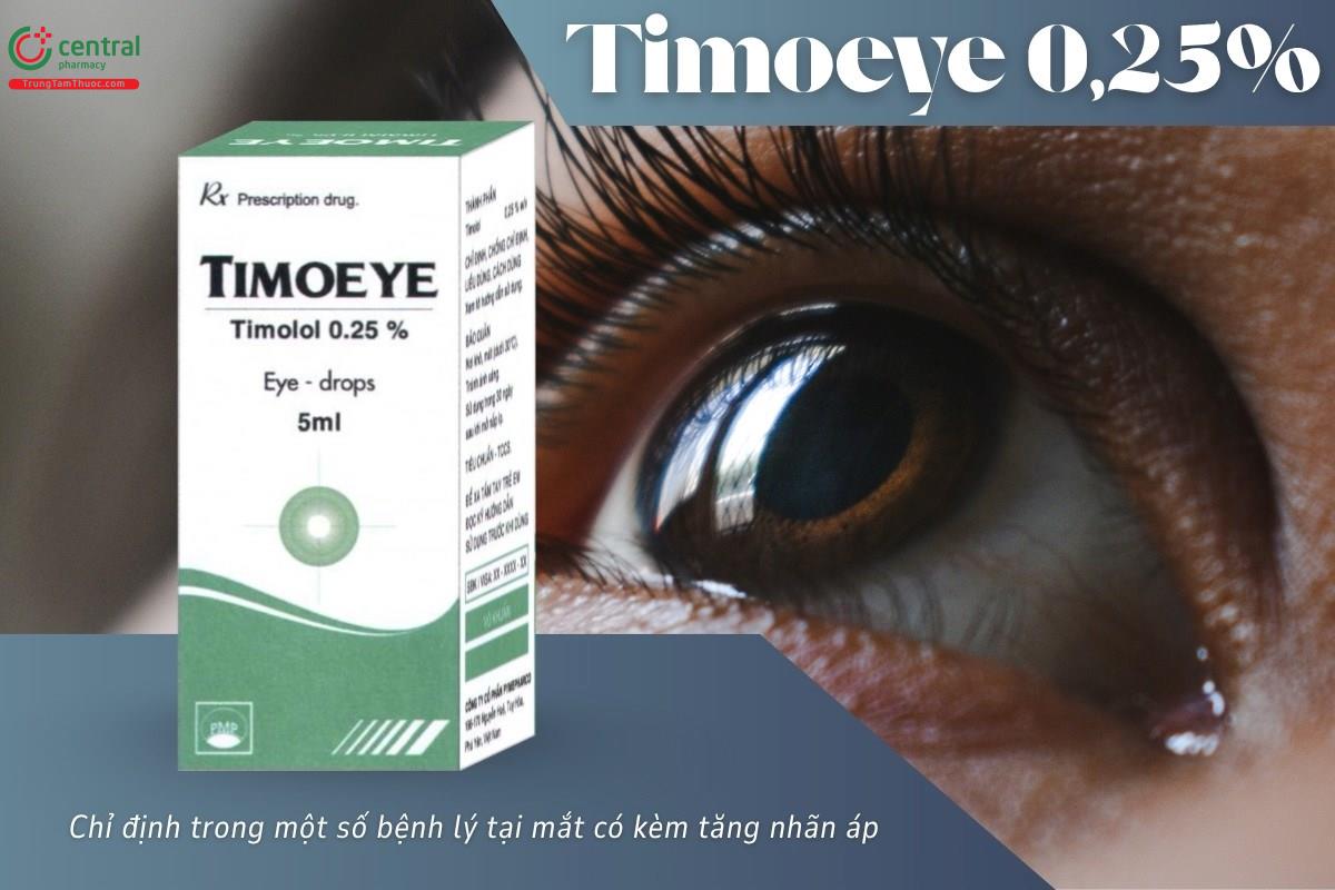 Chỉ định của thuốc Timoeye 0,25%