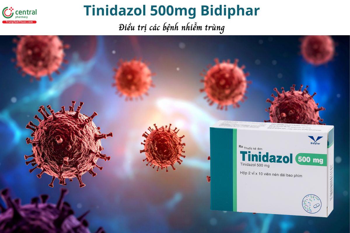 Thuốc Tinidazol 500mg Bidiphar - Điều trị nhiễm khuẩn do vi khuẩn kỵ khí