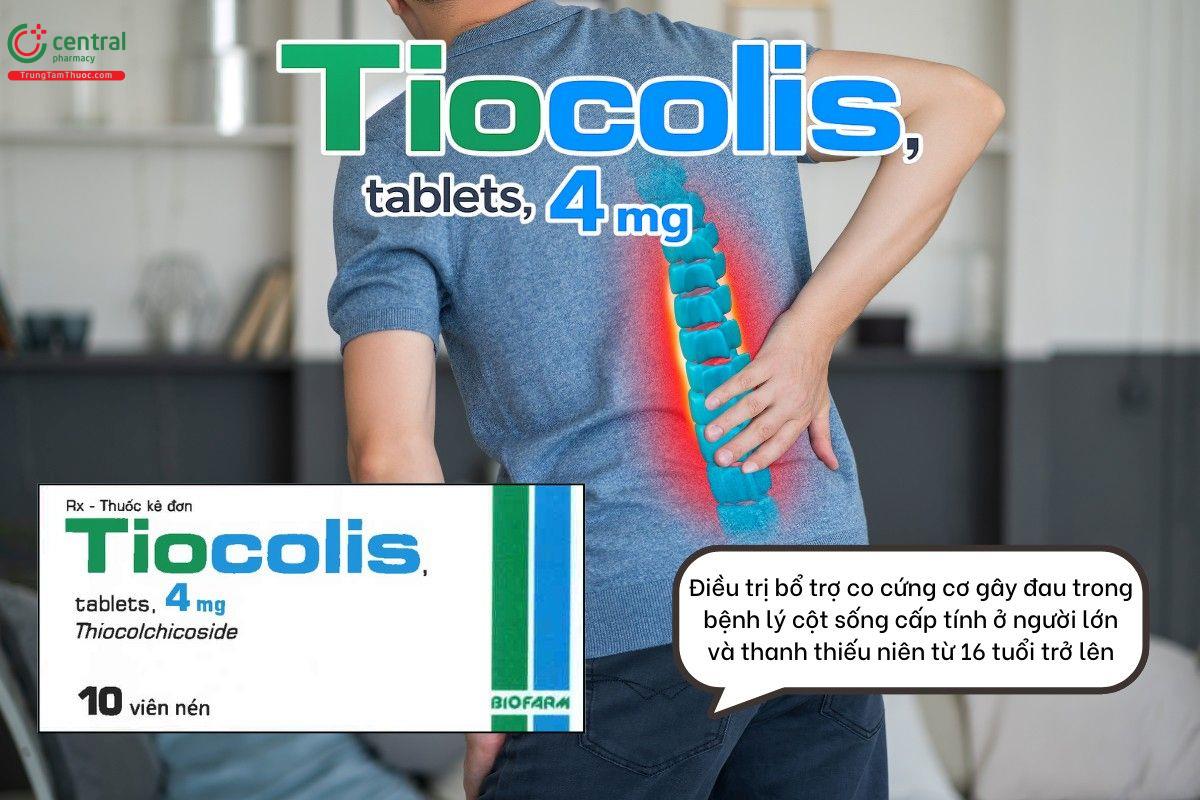 Chỉ định của thuốc Tiocolis, tablets, 4mg