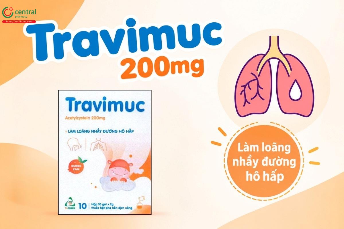 Tác dụng của thuốc Travimuc 200mg