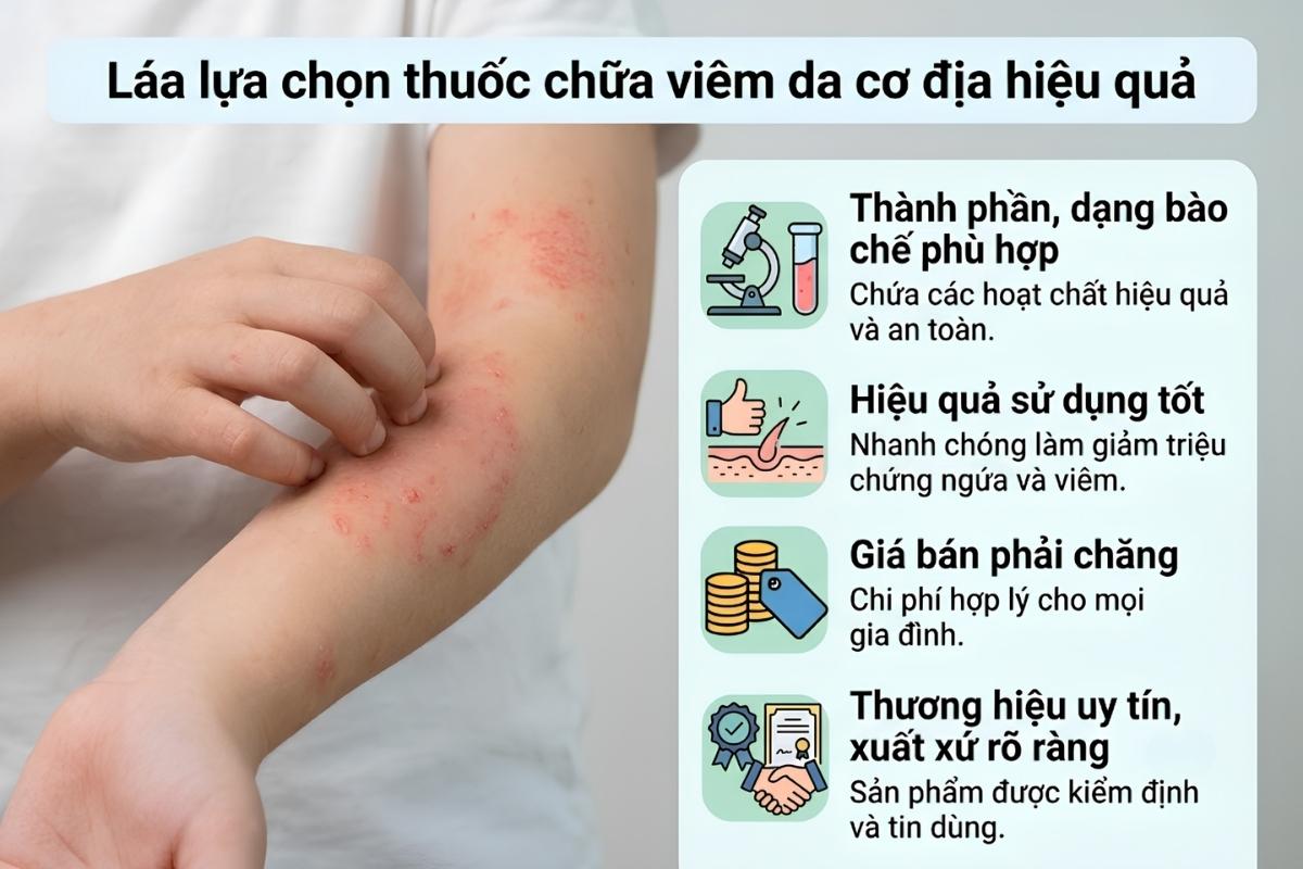 Lựa chọn thuốc chữa viêm da cơ địa hiệu quả
