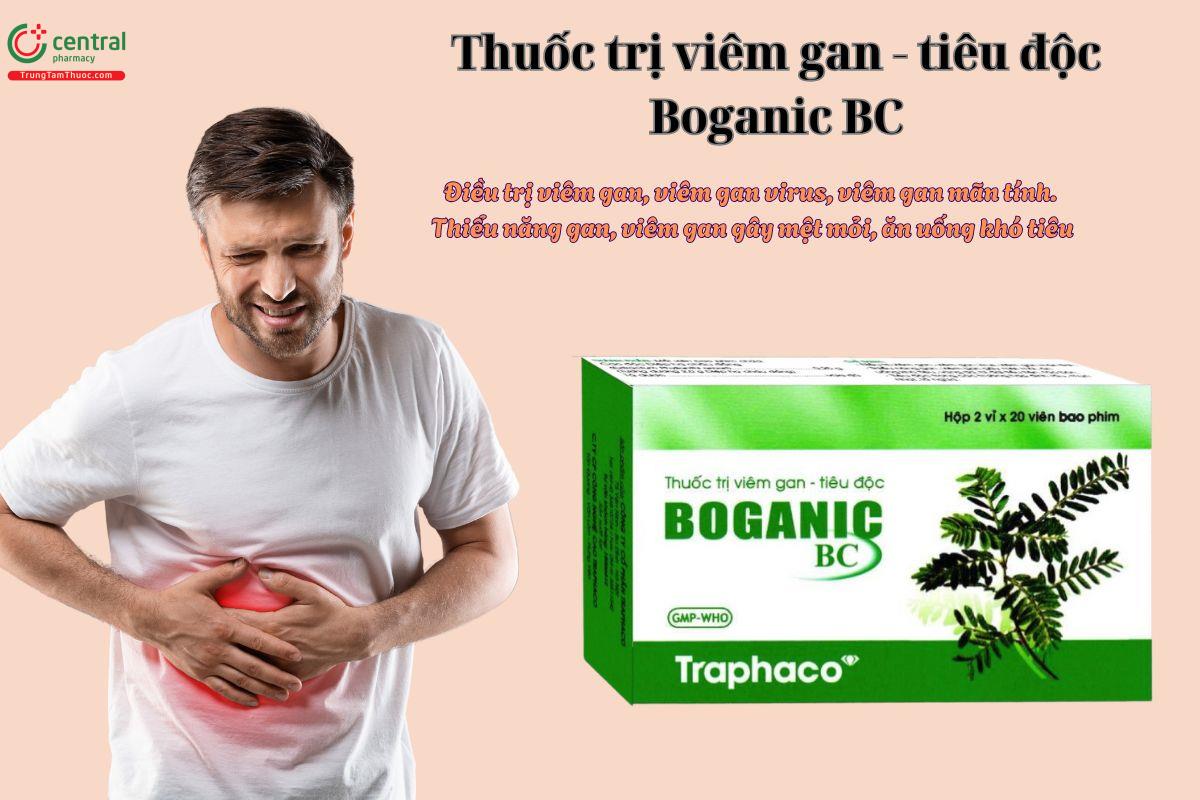 Boganic BC điều trị viêm gan, giải độc gan như mụn nhọt, đinh râu