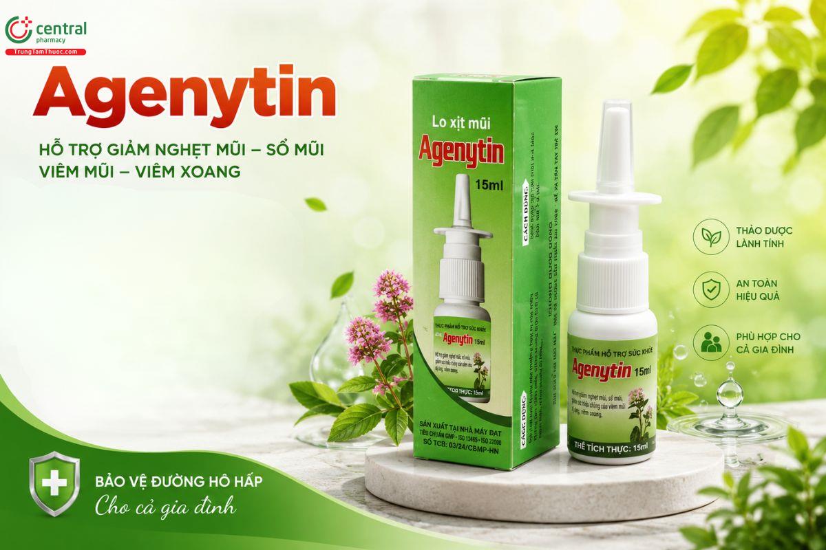 Thuốc xịt mũi Agenytin cải thiện viêm mũi dị ứng hiệu quả