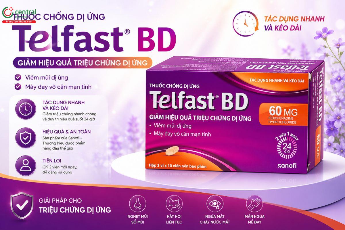 Thuốc chống viêm mũi dị ứng Telfast BD