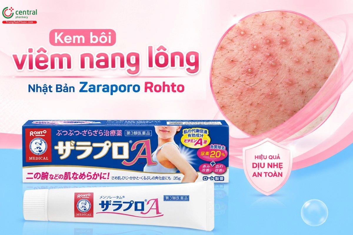 Kem bôi viêm nang lông Zaraporo Rohto