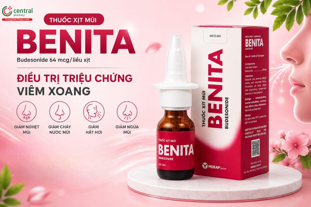Chai xịt mũi, viêm xoang Benita