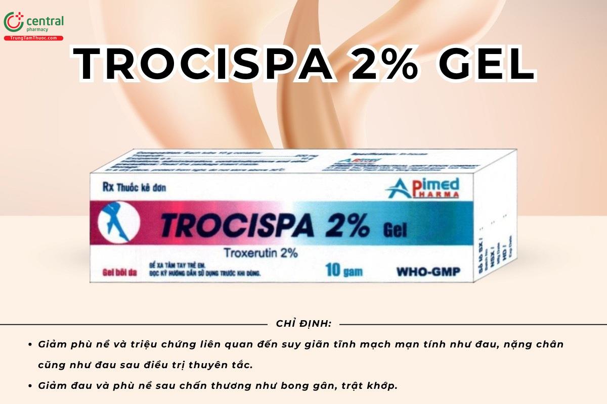 Chỉ định của thuốc Trocispa 2% Gel