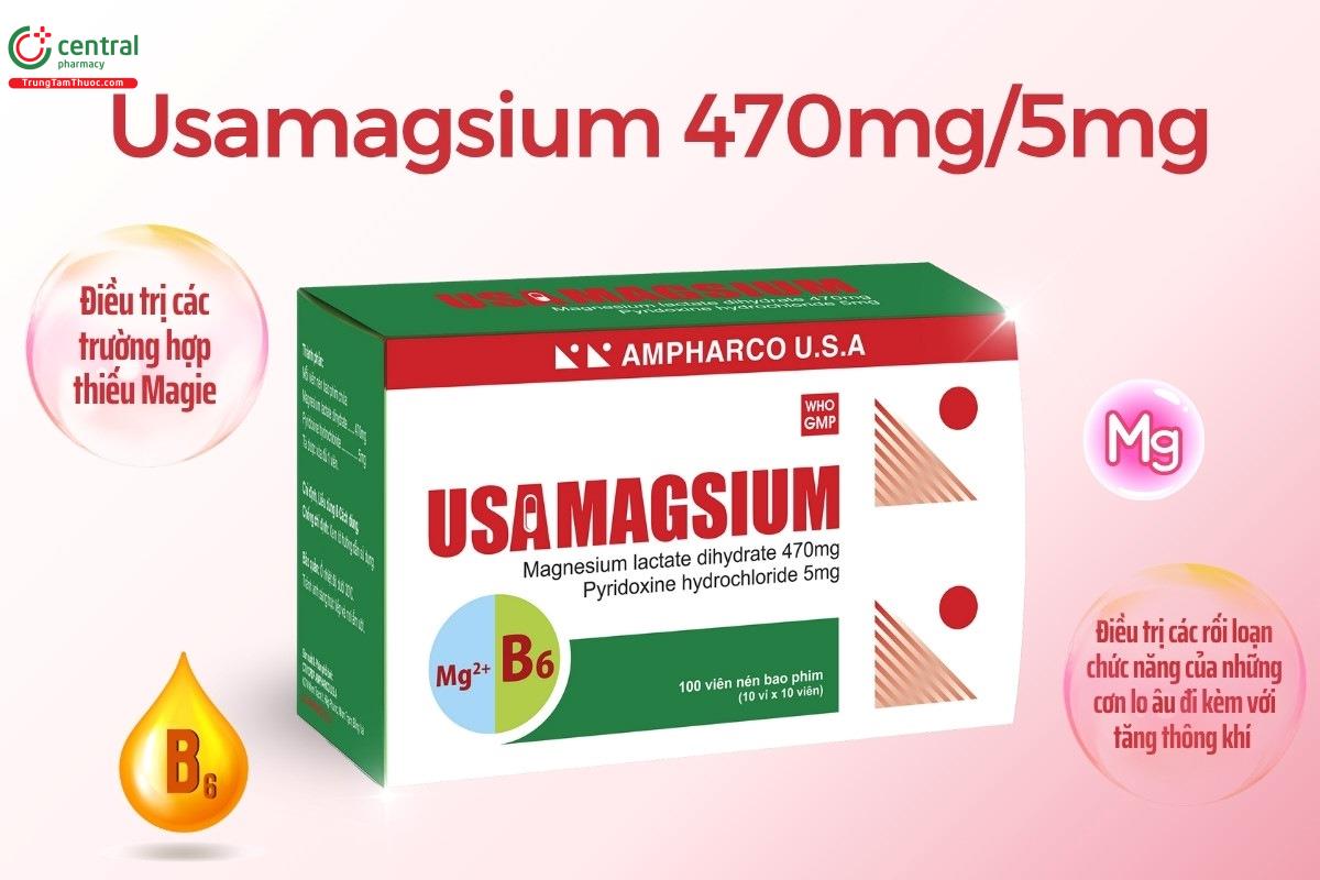 Chỉ định của thuốc Usamagsium 470mg/5mg