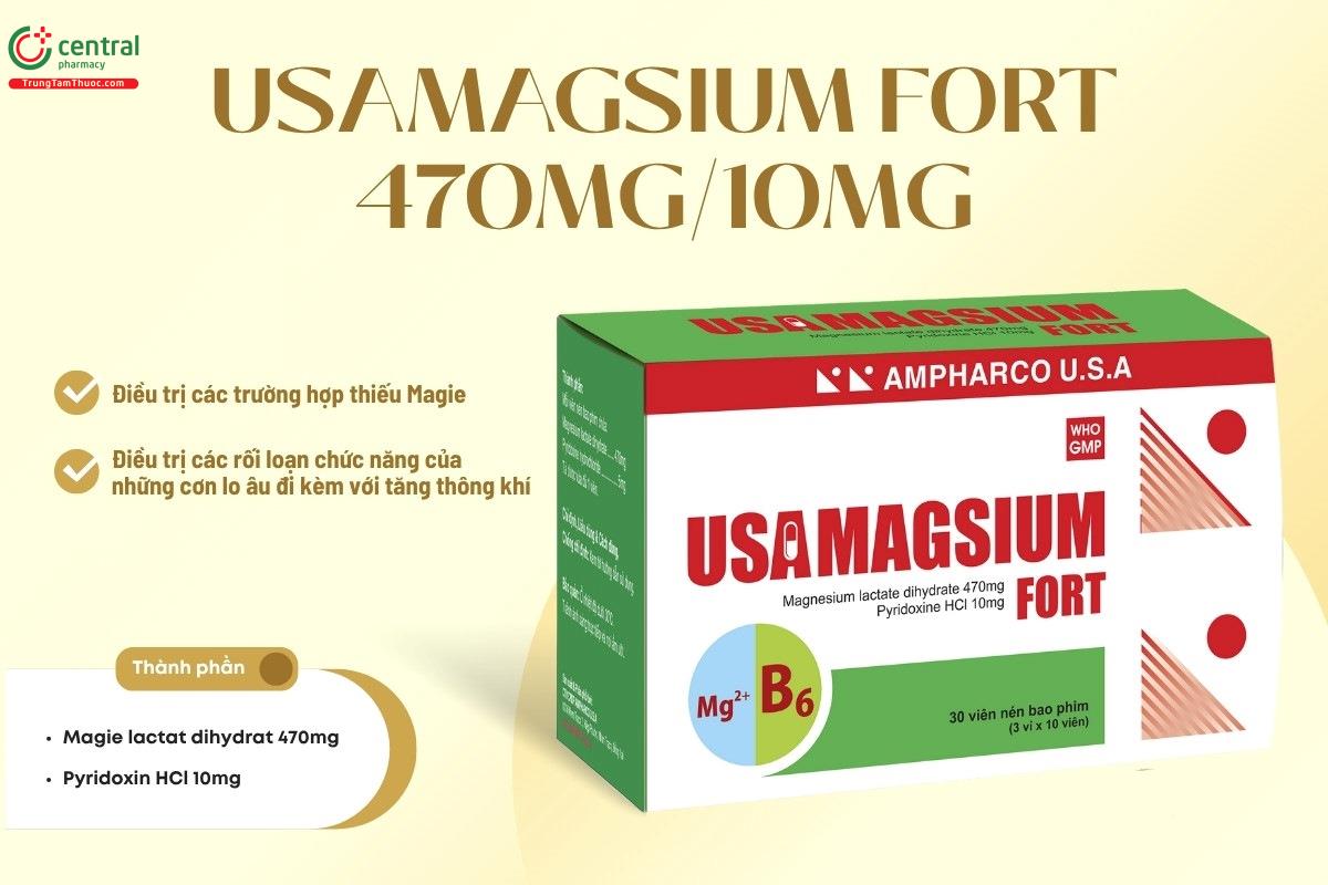 Chỉ định của thuốc Usamagsium Fort 470mg/10mg